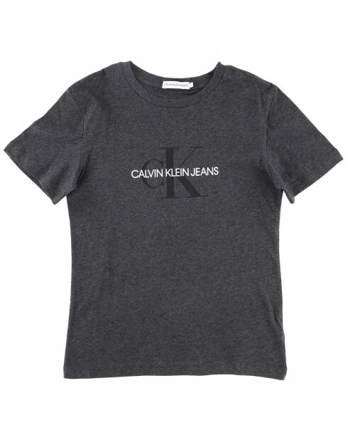 T-Shirt en Coton organique à logo gris